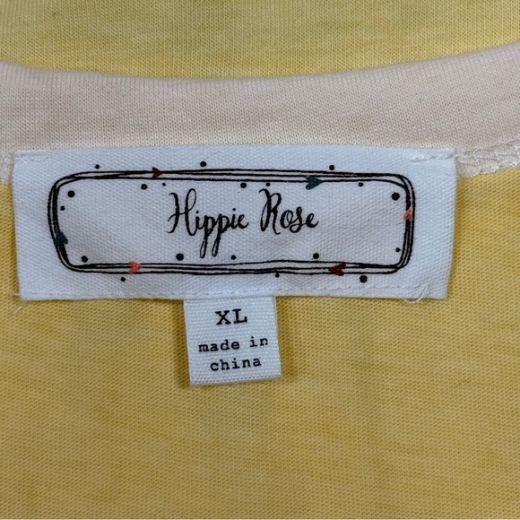 The Blind Medium | Yellow Ringer Crop Top ‘I Buy My Own Flowes’ Purple Graphic - Picture 8 of 12